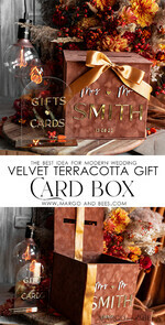  CARD BOXES velvet card boxes Terracotta Fall Card Box and Arch Acrylic Cards & Gifts Clear Sign, Velvet Rust Wedding Card Box with Lid, Burnt Orange Wedding Money Box,  Copper Wedding Card Box cards and gift Arch acrylic sign set38