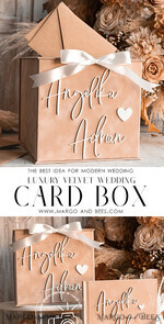  CARD BOXES velvet card boxes Beige Velvet Card Box , Wedding Card Box with Lid, Nude Wedding Money Box, Wedding Card Box with slot 19