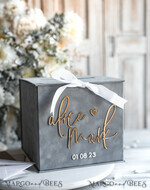  CARD BOXES velvet card boxes  Gift Card Box & Sign Set, Velvet grey wedding wishing well money gift card box, Personalized Wedding Card Box, Grey Luxury Card Box, Wedding Card Box with Lid, Grey Wedding Money Box, Wedding Card Box20