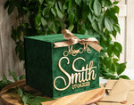  CARD BOXES velvet card boxes Gift Card Box, Velvet Green wedding wishing well money gift card box, Personalized Wedding Card Box, Luxury Greenery Card Box, Wedding Green and Gold Card Box with Lid, Wedding Money Box, Emerald Green Wedding Card Box10