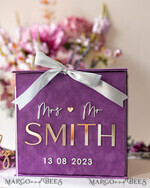  CARD BOXES velvet card boxes Gift Card Box & Cards cards & Gifts Sign Set , Velvet Purple wedding wishing well money gift card box, Personalized Wedding Card Box, Luxury Card Box, Wedding Card Box with Lid, Wedding Money Box, Wedding Card Box13