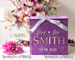  CARD BOXES velvet card boxes Gift Card Box & Cards cards & Gifts Sign Set , Velvet Purple wedding wishing well money gift card box, Personalized Wedding Card Box, Luxury Card Box, Wedding Card Box with Lid, Wedding Money Box, Wedding Card Box13