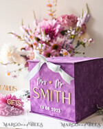  CARD BOXES velvet card boxes Gift Card Box & Cards cards & Gifts Sign Set , Velvet Purple wedding wishing well money gift card box, Personalized Wedding Card Box, Luxury Card Box, Wedding Card Box with Lid, Wedding Money Box, Wedding Card Box13