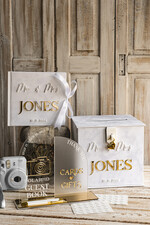  CARD BOXES velvet card boxes White gold Velvet Set Card Box with lock & Polaroid Guestbook & Cards gifts Sign and instax instruction sign combo and pens set, Wedding Card Box with Lid Instant Instax Guestbook Wedding Money Box Sing Guestbook Set54