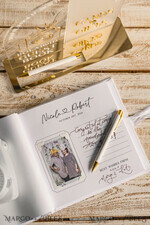  CARD BOXES velvet card boxes White gold Velvet Set Card Box with lock & Polaroid Guestbook & Cards gifts Sign and instax instruction sign combo and pens set, Wedding Card Box with Lid Instant Instax Guestbook Wedding Money Box Sing Guestbook Set54