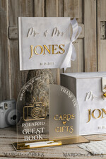  CARD BOXES velvet card boxes White gold Velvet Set Card Box with lock & Polaroid Guestbook & Cards gifts Sign and instax instruction sign combo and pens set, Wedding Card Box with Lid Instant Instax Guestbook Wedding Money Box Sing Guestbook Set54