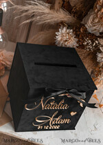  CARD BOXES velvet card boxes Black Gold Gift Card Box, Velvet new Years wedding wishing well  money gift card box, Halloween Personalized Wedding Card Box, Black Gold Luxury Card Box,  Elegant Wedding Card Box with Lid19