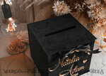 CARD BOXES velvet card boxes Black Gold Gift Card Box, Velvet new Years wedding wishing well  money gift card box, Halloween Personalized Wedding Card Box, Black Gold Luxury Card Box,  Elegant Wedding Card Box with Lid19