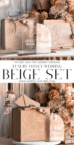  CARD BOXES velvet card boxes Velvet Taupe Card Box &  Plexi sign set, Wedding Card Box with Lid, Beige Gold Wedding Money Box, Nude Wedding Card Box with slot, cards and gift Arch acrylic sign set27