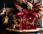  CARD BOXES velvet card boxes burgundy Card Box, Maroon Wedding Card Box with Lid, Marsala Wedding Money Box, Wedding Card Box with slot  cards & gift Arch acrylic sign set28