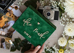 PHOTO ALBUM/ PHOTO BOX  Velvet Photo Box Photographer Box  Emerald Green Velvet Photo Box Photographer Wedding Memory Box, Greenery Custom Keepsake Box, Garden Photographer Gifts for Clients, Wedding Pictures packaging, Custom photography box15