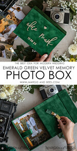 PHOTO ALBUM/ PHOTO BOX  Velvet Photo Box Photographer Box  Emerald Green Velvet Photo Box Photographer Wedding Memory Box, Greenery Custom Keepsake Box, Garden Photographer Gifts for Clients, Wedding Pictures packaging, Custom photography box15