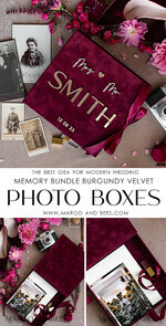 FOTOALBUM/ FOTOBOX Velvet Foto Box Fotografen Box Burgunder große Samt-Fotobox, kastanienbraune Fotografenbox, Marsala Gold Hochzeitsgedächtnisbox, Goldspiegel maßgeschneiderte Aufbewahrungsbox, Fotografengeschenke für Kunden, Hochzeitsbilder Verpackung, maßgeschneiderte Fotografie Kupferbox16