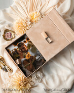 PHOTO ALBUM/ PHOTO BOX  Velvet Photo Box Photographer Box  Tan Velvet Photo Box Photographer Box Wedding Memory Box, Beige Custom Keepsake Box, Taupe Photographer Gifts for Clients, Wedding Pictures packaging, Custom photography Nude box38