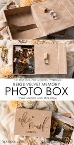 PHOTO ALBUM/ PHOTO BOX  Velvet Photo Box Photographer Box  Tan Velvet Photo Box Photographer Box Wedding Memory Box, Beige Custom Keepsake Box, Taupe Photographer Gifts for Clients, Wedding Pictures packaging, Custom photography Nude box38