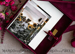 PHOTO ALBUM/ PHOTO BOX  Velvet Photo Box Photographer Box  Memory Bundle Burgundy Velvet Photo Boxes set of 2 , Large  Maroon Photographer Box, Regular Marsala Gold Wedding Memory Box, Gold Mirror Custom Keepsake Box, Photographer Gifts for Clients, Wedding Pictures packaging, Custom photography Copper box29