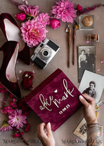 PHOTO ALBUM/ PHOTO BOX  Velvet Photo Box Photographer Box  Memory Bundle Burgundy Velvet Photo Boxes set of 2 , Large  Maroon Photographer Box, Regular Marsala Gold Wedding Memory Box, Gold Mirror Custom Keepsake Box, Photographer Gifts for Clients, Wedding Pictures packaging, Custom photography Copper box29