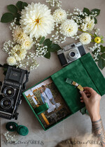 PHOTO ALBUM/ PHOTO BOX  Velvet Photo Box Photographer Box  Emerald Green Velvet Photo Box Photographer Wedding Memory Box, Greenery Custom Keepsake Box, Garden Photographer Gifts for Clients, Wedding Pictures packaging, Custom photography box18