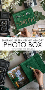 PHOTO ALBUM/ PHOTO BOX  Velvet Photo Box Photographer Box  Emerald Green Velvet Photo Box Photographer Wedding Memory Box, Greenery Custom Keepsake Box, Garden Photographer Gifts for Clients, Wedding Pictures packaging, Custom photography box18