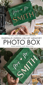 PHOTO ALBUM/ PHOTO BOX  Velvet Photo Box Photographer Box  Emerald Green Velvet Photo Box Photographer Wedding Memory Box, Greenery Custom Keepsake Box, Garden Photographer Gifts for Clients, Wedding Pictures packaging, Custom photography box18