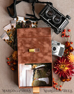 FOTOALBUM/ FOTOBOX Velvet Foto Box Fotografen Box Terracotta Samt Foto Box Fotografen Box Hochzeits Gedächtnis Box, gebranntes Orange maßgeschneiderte Andenken Box, Rost Fotograf Geschenke für Kunden, Hochzeitsbilder Verpackung, maßgeschneiderte Fotografie Kupferbox23