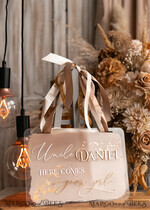 FLOWER GIRL / Page Boy SIGNS acrylic flower girl / page boy signs Personalised Arch acrylic wedding Page Boy sign, Ombre Beige Gold acrylic Page boy sign, painted plexi glass acrylic flower girl sign, flower girl wedding day sign, boho glam arch gold acrylic wedding decor for flower girl, daddy its time to give mummy our last name, arch acrylic here comes the bride21