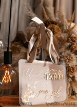 FLOWER GIRL / Page Boy SIGNS acrylic flower girl / page boy signs Personalised Arch acrylic wedding Page Boy sign, Ombre Beige Gold acrylic Page boy sign, painted plexi glass acrylic flower girl sign, flower girl wedding day sign, boho glam arch gold acrylic wedding decor for flower girl, daddy its time to give mummy our last name, arch acrylic here comes the bride21