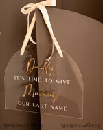 FLOWER GIRL / Page Boy SIGNS acrylic flower girl / page boy signs Personalised acrylic wedding sign, clear transparent acrylic Page boy sign, clear transparent acrylic flower girl sign, flower girl wedding day sign, boho glam clear transparent acrylic wedding decor for flower girl, daddy its time to give mummy our last name, arch clear transparent acrylic here comes the bride23