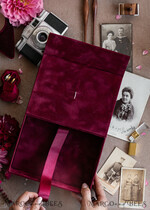 PHOTO ALBUM/ PHOTO BOX  Memory Bundle PhotoBox Gustbooks Vows Maroon Velvet Bundle Wedding Keepsake Set- Burgundy Velvet Guestbook & sign, Fall Masrala Golden Photobox for pictures30