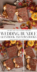 HOCHZEITS-GÄSTEBÜCHER Bundle Gustbooks & Vows Set Bundle Personalisierte Hochzeitsgäste Buch & Maßgeschneiderte Hochzeitsgelübde Set aus zwei - Bundle Gästebuch und Gelübde Bücher29