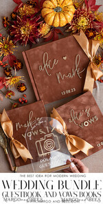 HOCHZEITS-GÄSTEBÜCHER Bundle Gustbooks & Vows Set Bundle Personalisierte Hochzeitsgäste Buch & Maßgeschneiderte Hochzeitsgelübde Set aus zwei - Bundle Gästebuch und Gelübde Bücher29