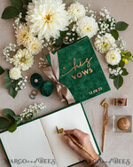 HOCHZEITS-GÄSTEBÜCHER Bundle Gustbooks & Vows Set Bundle personalisiertes Hochzeitsgästebuch & maßgeschneiderte Hochzeitsgelübde Set aus zwei - Bundle Gästebuch und Gelübde-Bücher33