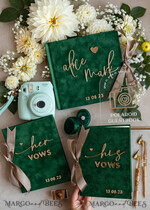 HOCHZEITS-GÄSTEBÜCHER Bundle Gustbooks & Vows Set Bundle personalisiertes Hochzeitsgästebuch & maßgeschneiderte Hochzeitsgelübde Set aus zwei - Bundle Gästebuch und Gelübde-Bücher33