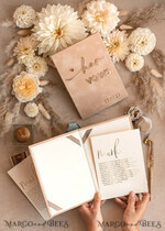 WEDDING GUEST BOOKS Bundle Gustbooks & Vows set Personalised Wedding Guest Book & Custom Made Wedding Vows set of two - Bundle guestbook and vows books 24