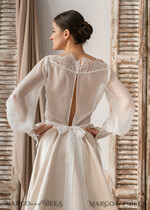 BRIDE bolero, robes, garter LACE WEDDING BOLERO Ivory Silk and Lace Wedding bolero long sleeve, Shrug Women Wedding, Bridal Backless Coverup, Ivory Blouse for Bride, Bridal Lace Blouse, dress capalet22