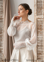 BRIDE bolero, robes, garter LACE WEDDING BOLERO Ivory Silk and Lace Wedding bolero long sleeve, Shrug Women Wedding, Bridal Backless Coverup, Ivory Blouse for Bride, Bridal Lace Blouse, dress capalet22