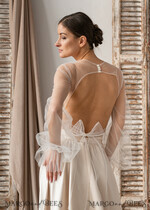 BRIDE bolero, robes, garter LACE WEDDING BOLERO Ivory tulle Wedding bolero puff sleeve, Shrug Women Wedding, Bridal Backless Coverup, Ivory Blouse for Bride, Bridal Tulle Blouse, dress capalet13