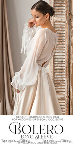 BRIDE bolero, robes, garter LACE WEDDING BOLERO Ivory Silk Wedding bolero long sleeve, Shrug Women Wedding, Bridal Modest Coverup, Boho Blouse for Bride, Bridal Lace Blouse, dress capalet30