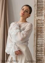BRIDE bolero, robes, garter LACE WEDDING BOLERO Ivory Silk Wedding bolero long sleeve, Shrug Women Wedding, Bridal Modest Coverup, Boho Blouse for Bride, Bridal Lace Blouse, dress capalet30