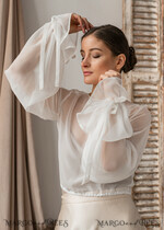 BRIDE bolero, robes, garter LACE WEDDING BOLERO Ivory Silk Wedding bolero long sleeve, Shrug Women Wedding, Bridal Modest Coverup, Boho Blouse for Bride, Bridal Lace Blouse, dress capalet30