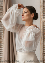 BRIDE bolero, robes, garter LACE WEDDING BOLERO Ivory Silk Wedding bolero long sleeve, Shrug Women Wedding, Bridal Modest Coverup, Boho Blouse for Bride, Bridal Lace Blouse, dress capalet30