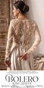 BRIDE bolero, robes, garter LACE WEDDING BOLERO Ivory Lace Wedding bolero puff sleeve, Shrug Women Wedding, Bridal Backless Coverup, Ivory Blouse for Bride, Bridal Lace Blouse, dress capalet8