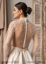 BRIDE bolero, robes, garter LACE WEDDING BOLERO Ivory tulle Wedding bolero long sleeve, Shrug Women Wedding, Bridal Coverup, Ivory Blouse for Bride, Bridal Tulle Blouse, dress capalet13