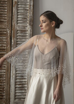 BRAUT Bolero, Kleider, Strumpfband SPITZEN HOCHZEITSBOLERO Elfenbein Tüll Hochzeitsbolero, Shrug Frauen Hochzeit, Brautcover, Elfenbein Bluse für die Braut, Braut Tüll Bluse, Kleid Capalet17
