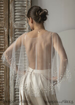 BRAUT Bolero, Kleider, Strumpfband SPITZEN HOCHZEITSBOLERO Elfenbein Tüll Hochzeitsbolero, Shrug Frauen Hochzeit, Brautcover, Elfenbein Bluse für die Braut, Braut Tüll Bluse, Kleid Capalet17