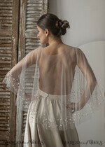 BRAUT Bolero, Kleider, Strumpfband SPITZEN HOCHZEITSBOLERO Elfenbein Tüll Hochzeitsbolero, Shrug Frauen Hochzeit, Brautcover, Elfenbein Bluse für die Braut, Braut Tüll Bluse, Kleid Capalet17