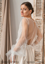 BRIDE bolero, robes, garter LACE WEDDING BOLERO Ivory Silk Wedding bolero long sleeve, Shrug Women Wedding, Bridal Modest Coverup, Boho Blouse for Bride, Bridal Lace Blouse, dress capalet21