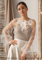 BRIDE bolero, robes, garter LACE WEDDING BOLERO Ivory Lace Wedding bolero long sleeve, Shrug Women Wedding, Bridal Backless Coverup, Ivory Blouse for Bride, Bridal Lace Blouse, dress capalet32