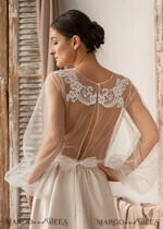 BRIDE bolero, robes, garter LACE WEDDING BOLERO Ivory Lace Wedding bolero long sleeve, Shrug Women Wedding, Bridal Backless Coverup, Ivory Blouse for Bride, Bridal Lace Blouse, dress capalet32