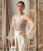 BRIDE bolero, robes, garter LACE WEDDING BOLERO Ivory Lace Wedding bolero long sleeve, Shrug Women Wedding, Bridal Backless Coverup, Ivory Blouse for Bride, Bridal Lace Blouse, dress capalet32